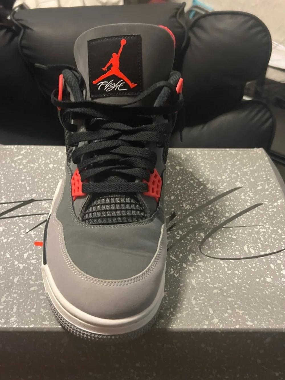 Jordan Air Jordan 4 Retro Box - Dark Gray with White Speckle